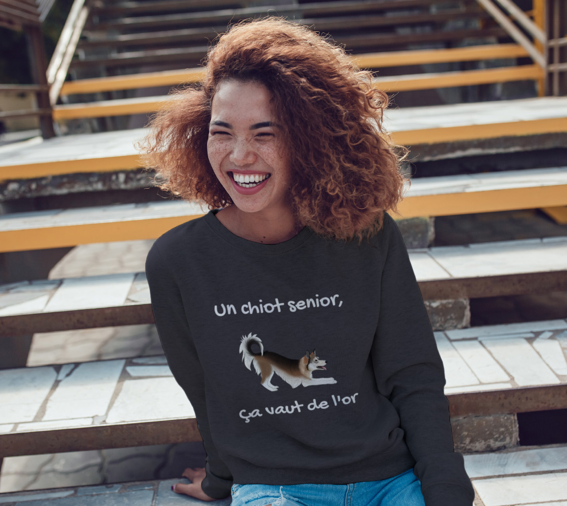 chiot senior âge d'or - Coton ouaté à col rond